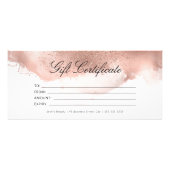 Eenvoudig Elegant Roos Gold Glitter Cadeaubon Reclamekaart (Voorkant)