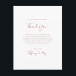 Eenvoudig elegant Roos Gold Hartelijk dank Briefkaart<br><div class="desc">Dit eenvoudige elegante roos goud dank u een ontvangstbewijs is perfect voor uw klassieke, moderne, minimalistische gouden bruiloft van het roos. Het ontwerp is uitgerust met een klassieke , minimale chic, hedendaagse gouden lettersoort en een delicate romantische formele kalligrafie. Het is uitstekend voor lente, zomer, herfst of winterluxe bruiloften. Houd...</div>