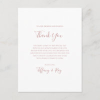 Eenvoudig elegant Roos Gold Hartelijk dank