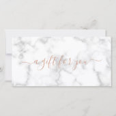 Eenvoudig Elegant Roos Gold Marble Gift Certificat (Voorkant)