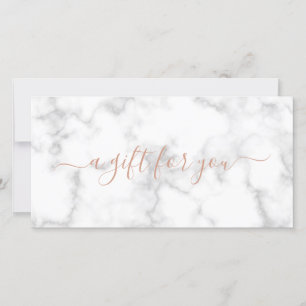 Eenvoudig Elegant Roos Gold Marble Gift Certificat