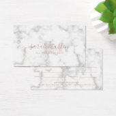 Eenvoudig Elegant Roos Gold Marble Gift Certificat Visitekaartje (Bureau)