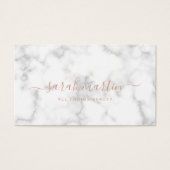 Eenvoudig Elegant Roos Gold Marble Gift Certificat Visitekaartje (Voorkant)