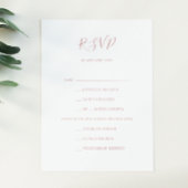 Eenvoudig Elegant Roos Gold Menu Keuze RSVP-kaart