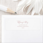 Eenvoudig Elegant Roos Gold Return-adreslabel Etiket (Insitu)