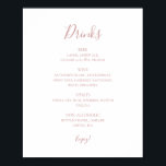 Eenvoudig Elegant Roos Gold Wedding Drink Menu Sig Poster<br><div class="desc">Dit simpele elegante roos gouden bruiloft drink-menubord is perfect voor je klassieke, moderne, minimalistische gouden bruiloft van het roos. Het ontwerp is uitgerust met een klassieke , minimale chic, hedendaagse gouden lettersoort en een delicate romantische formele kalligrafie. Het is uitstekend voor lente, zomer, herfst of winterluxe bruiloften. Houd het zoals...</div>