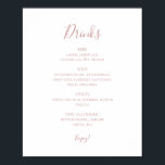 Eenvoudig Elegant Roos Gold Wedding Drink Menu Sig Poster<br><div class="desc">Dit simpele elegante roos gouden bruiloft drink-menubord is perfect voor je klassieke, moderne, minimalistische gouden bruiloft van het roos. Het ontwerp is uitgerust met een klassieke , minimale chic, hedendaagse gouden lettersoort en een delicate romantische formele kalligrafie. Het is uitstekend voor lente, zomer, herfst of winterluxe bruiloften. Houd het zoals...</div>