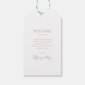 Eenvoudig elegant Roos Gold Weduwen Welkom Cadeaulabel (Voorkant)