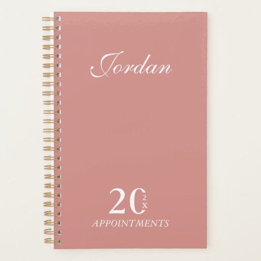 Eenvoudig Elegant Roos Naam Daily Planner AppoPlan (Voorkant)