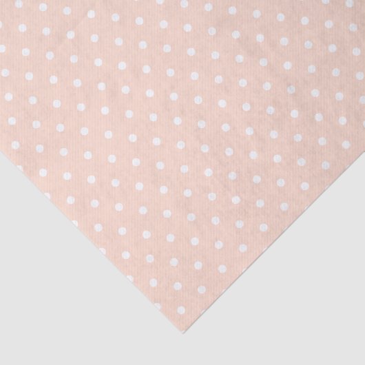 Eenvoudig elegant Roos roze met pooldots Tissuepapier (Detail)
