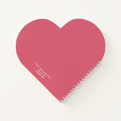 Eenvoudig elegant Roos roze, persoonlijk hart Notitieboek (Achterkant)