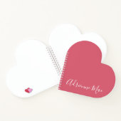 Eenvoudig elegant Roos roze, persoonlijk hart Notitieboek (Binnen)