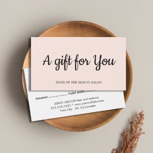 Eenvoudig Elegant Roos Wit Beauty Visitekaartje