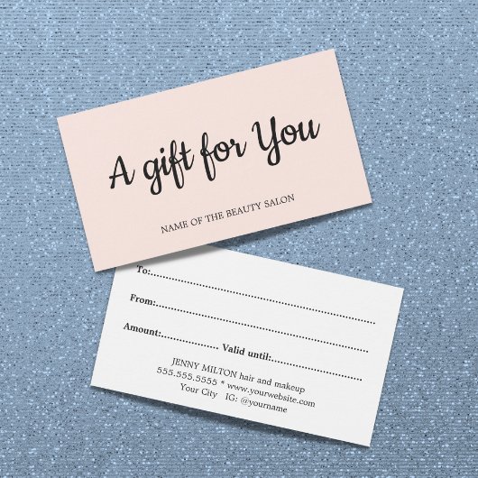 Eenvoudig Elegant Roos Wit Beauty Visitekaartje