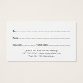 Eenvoudig Elegant Roos Wit Beauty Visitekaartje (Achterkant)