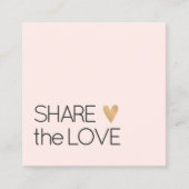 Eenvoudig Elegant Roos Wit Goud Hart Aanbevelingskaartje (Voorkant)