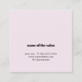 Eenvoudig Elegant Roos Wit Haar Salon Afsprakenkaartje (Achterkant)