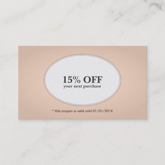 Eenvoudig Elegant Roos Wit Korting Coupon Beauty (Voorkant)