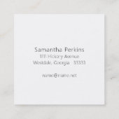 Eenvoudig Elegant Roze en Wit Handgemaakt Met Lief Vierkante Visitekaartje (Achterkant)