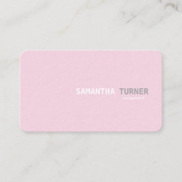 Eenvoudig Elegant Roze Getextureerd Professioneel  Visitekaartje
