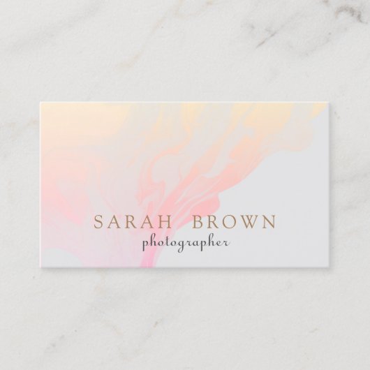 Eenvoudig elegant roze kleurige verloopgradiënt gr visitekaartje (Voorkant)