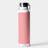 Eenvoudig elegant roze modern waterfles (Achterkant)