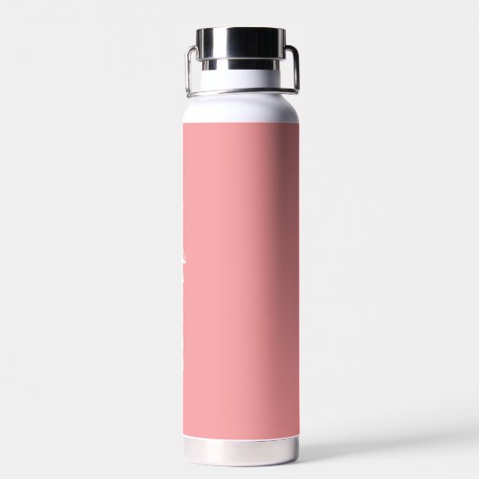 Eenvoudig elegant roze modern waterfles (Achterkant)