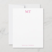 Eenvoudig elegant roze monogram