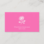 Eenvoudig Elegant Roze & Roos Custom Visitekaartje (Voorkant)