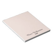 Eenvoudig Elegant Roze Roos Professionele Notitieblok (Schuin)