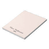 Eenvoudig Elegant Roze Roos Professionele Notitieblok (Linkerzijde)