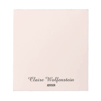 Eenvoudig Elegant Roze Roos Professionele Notitieblok