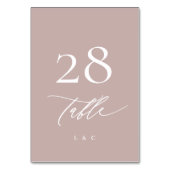 Eenvoudig Elegant Roze Taupe Calligraphy Wedding Kaart (Voorkant)
