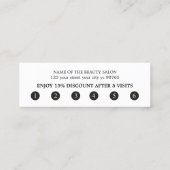 Eenvoudig Elegant Roze Wit Faux Goud Hart Klantenkaartje (Achterkant)