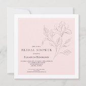 Eenvoudig Elegant Roze Zwart Wit Vrijgezellenfeest Kaart (Voorkant)