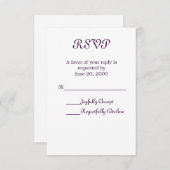 Eenvoudig Elegant RSVP (Voorkant / Achterkant)