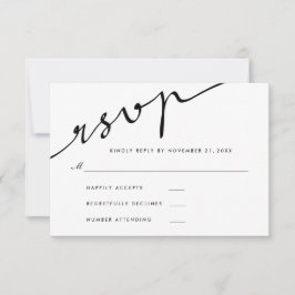 Eenvoudig Elegant RSVP Calligraphy Script Weduwen