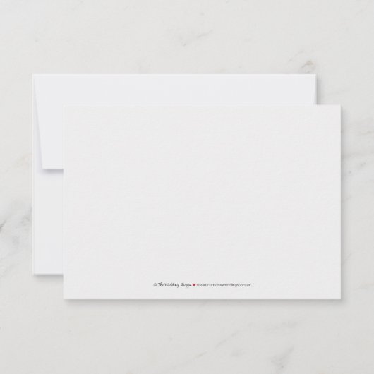 Eenvoudig Elegant RSVP-kaart (fuchsia/black) RSVP Kaartje (Achterkant)