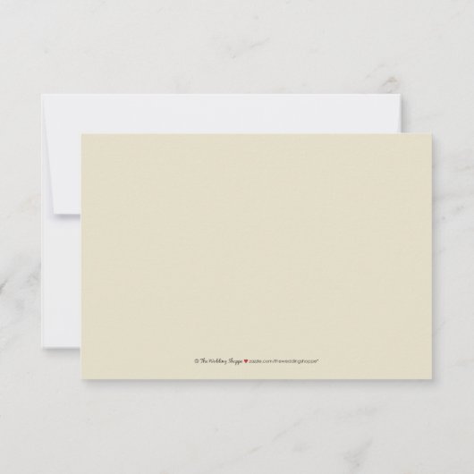 Eenvoudig Elegant RSVP-kaart (fuchsia/chocolade) RSVP Kaartje (Achterkant)