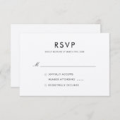 Eenvoudig elegant Rustic Brown Kraft Wedding RSVP Kaartje (Voorkant / Achterkant)