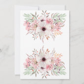 Eenvoudig Elegant Rustiek Bloemen Vrijgezellenfees Kaart (Achterkant)