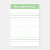 Eenvoudig Elegant Sage Chic Script Loned Personate Post-it® Notes (Voorkant)