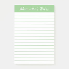Eenvoudig Elegant Sage Chic Script Loned Personate Post-it® Notes