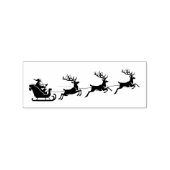 Eenvoudig Elegant Santa's Reindeer Sleigh Motief Rubberstempel (Afrduk)