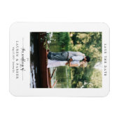 Eenvoudig Elegant Save the Date Script Trouwfoto Magneet (Horizontaal)
