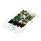 Eenvoudig Elegant Save the Date Script Trouwfoto Magneet (Linkerzijde)