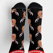 Eenvoudig Elegant Schattige Rendier Kerstgezin Sokken (Top)