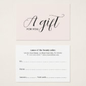 Eenvoudig Elegant Schoon Licht Pastel Cadeaubon Visitekaartje (Voorkant /achterkant)