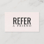 Eenvoudig elegant schoonheids-Roos voor lichte tex Aanbevelingskaartje (Voorkant)