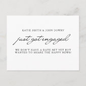 Eenvoudig Elegant Schrift Net Verlost Foto Aankondigingskaart (Achterkant)